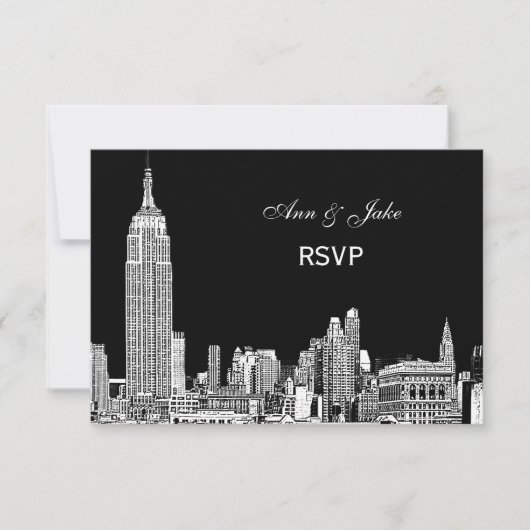 NYC スカイライン 01 エッチング DIY 背景色 RSVP #2 (正面)