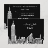 NYC スカイライン 01 エッチング DIY 背景色 RSVP #2 (正面/裏面)