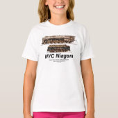 NYC ナイアガラ アメリカの列車 蒸気機関車 Tシャツ (正面)
