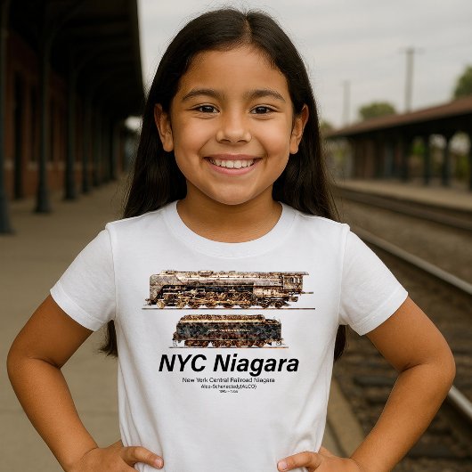 NYC ナイアガラ アメリカの列車 蒸気機関車 Tシャツ