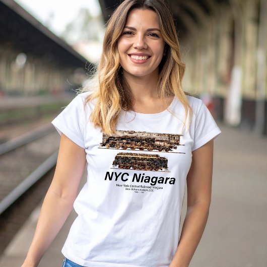 NYC ナイアガラ アメリカの列車 蒸気機関車 Tシャツ