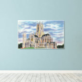 NYC、ニューヨーク大聖堂 キャンバスプリント (インサイチュ (ウッドフロア))