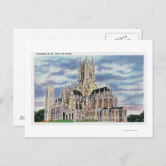 NYC、ニューヨーク大聖堂 ポストカード (正面/裏面)