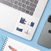 NYC （ニューヨーク市）スタンプ シール (ノートパソコンとiPhone)