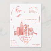 NYC ニューヨーク ウェディング RSVP エンクロージャーカード (正面)