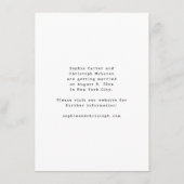 NYC ニューヨーク ウェディング RSVP エンクロージャーカード (裏面)
