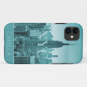 NYC ニューヨーク マンハッタン エンパイアステート ビルのスカイライン オーダーメイド Case-Mate iPhoneケース (裏面(横))
