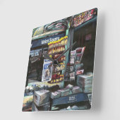 NYC、ユニオン·スクエア、クリソコリア·モーニング スクエア壁時計 (傾斜)