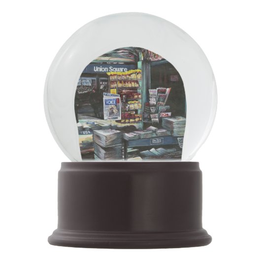 NYC、ユニオン·スクエア、クリソコリア·モーニング スノーグローブ (正面)