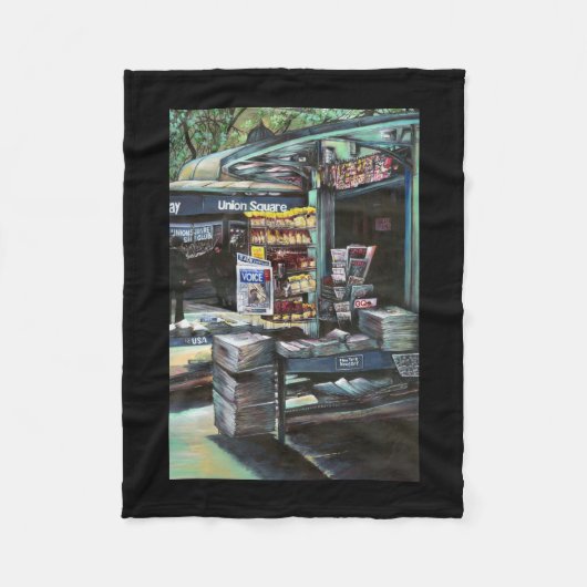 NYC、ユニオン·スクエア、クリソコリア·モーニング フリースブランケット (正面)