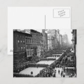 NYC:1900年の巡査パレード ポストカード (正面/裏面)