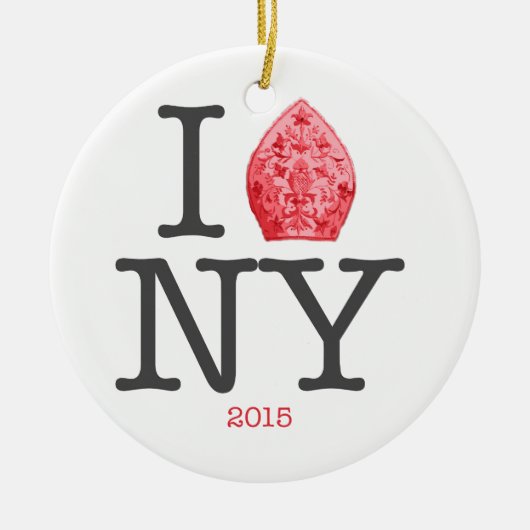 NYC 2015年法皇 セラミックオーナメント (正面)