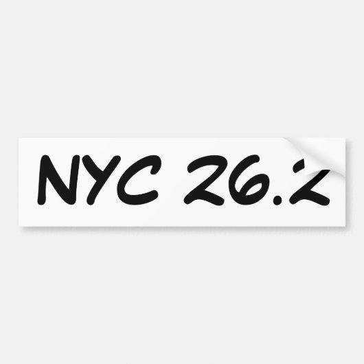 NYC 26.2のバンパーステッカー バンパーステッカー (正面)