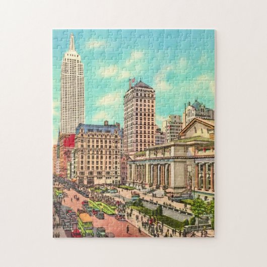 NYC - 42丁目 & 5番街 11x14 ジグソーパズル (縦)