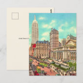 NYC - 42ndストリート＆5thアベニュー ポストカード (正面/裏面)