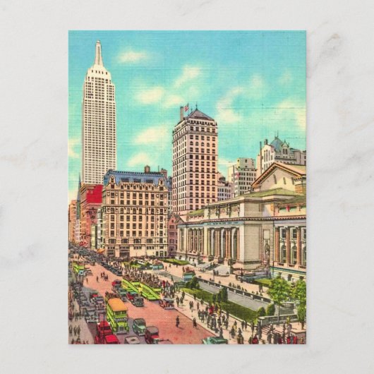 NYC - 42ndストリート＆5thアベニュー ポストカード (正面)
