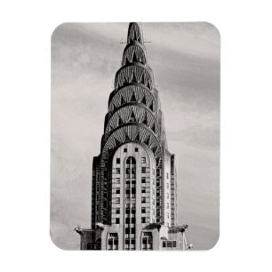NYC - B&W --を造るクライスラの上 マグネット