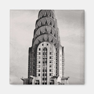 NYC - B&W --を造るクライスラの上 マグネット