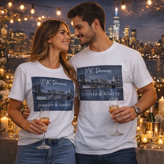 NYC Dreams Couples Romantic  Tシャツ