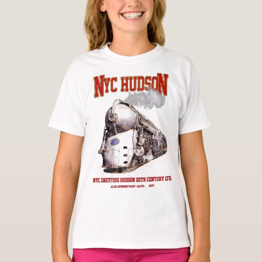 NYC Dreyfuss Hudson Loco. 20th Century Limited Tシャツ (正面)