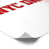 NYC Dreyfuss Hudson Locomotive. American flag ポスター (角)