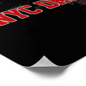 NYC Dreyfuss Hudson Locomotive. American flag ポスター (角)