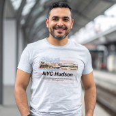 NYC Dreyfuss Hudson Locomotive. American flag Tシャツ