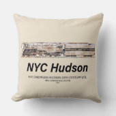 NYC Dreyfuss Hudson Steam Locomotive. Profile クッション (正面)