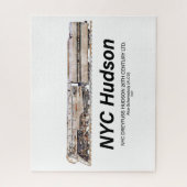 NYC Dreyfuss Hudson Steam Locomotive. Profile ジグソーパズル (縦)