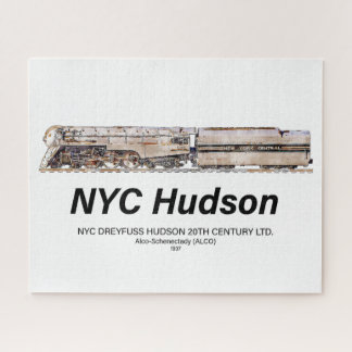 NYC Dreyfuss Hudson Steam Locomotive. Profile ジグソーパズル
