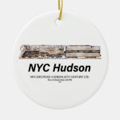 NYC Dreyfuss Hudson Steam Locomotive. Profile セラミックオーナメント (正面)