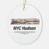 NYC Dreyfuss Hudson Steam Locomotive. Profile セラミックオーナメント (左)