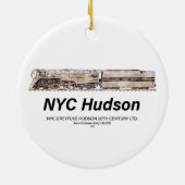 NYC Dreyfuss Hudson Steam Locomotive. Profile セラミックオーナメント (裏面)