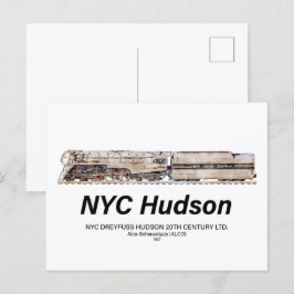 NYC Dreyfuss Hudson Steam Locomotive. Profile ポストカード