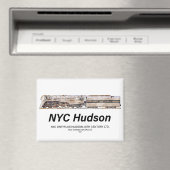 NYC Dreyfuss Hudson Steam Locomotive. Profile マグネット (インサイチュ (食洗機))