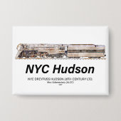 NYC Dreyfuss Hudson Steam Locomotive. Profile 缶バッジ (正面)