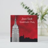 NYC ESBスカイラインシルエットレッドスターリーバチェロレッテ 招待状 (スタンド正面)