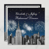 NYC ESBスカイラインブルースター花火リハーサルディナー 招待状 (正面/裏面)