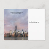 NYC Freedom Tower Photo - Save the Date Post Card 案内ポストカード (裏面)