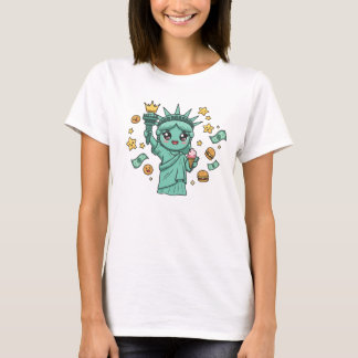 NYC Kawaii Statue of Liberty T-Shirt – Cute Americ Tシャツ