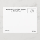NYC Living Canyons写真ポストカードby CricketDiane ポストカード (裏面)