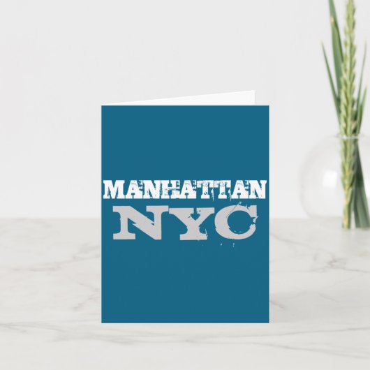 Nyc Manhattan New York City Elegant Black Template カード (正面)