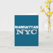 Nyc Manhattan New York City Elegant Black Template カード (黄色い花)