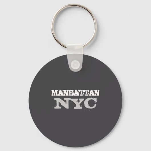 Nyc Manhattan New York City Elegant Black Template キーホルダー (正面)