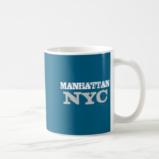Nyc Manhattan New York City Elegant Black Template コーヒーマグカップ (右)