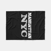 Nyc Manhattan New York City Elegant Black Template フリースブランケット (正面(横))