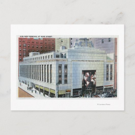 NYC, New York42nd通り端子の表示 ポストカード (正面)