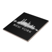 NYC New York black-White Skyline cityscape v01 タイル (側面)