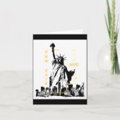 Nyc New York Brooklyn Bridge Liberty Statue Mens _ カード (正面)
