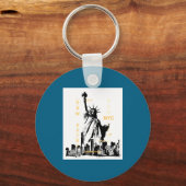 Nyc New York Brooklyn Bridge Liberty Statue Mens  キーホルダー (正面)
